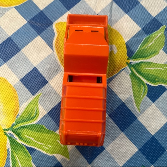 Hot Wheels 1991 Recycler-Garbage Truck Orange Working Front Loader - Picture 9 of 10